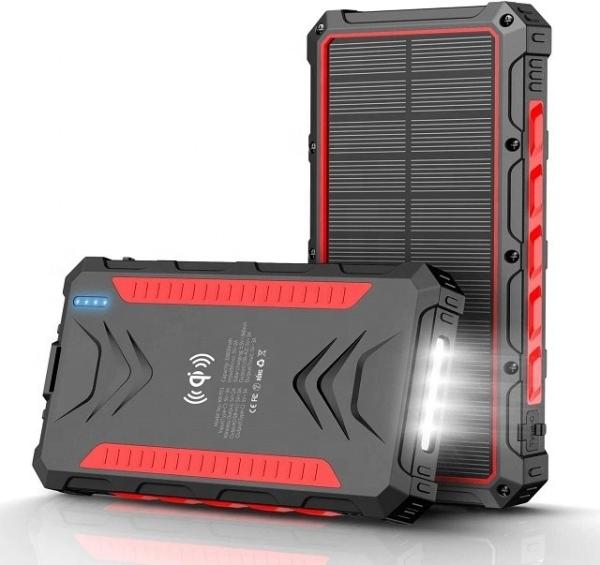 30000mAh Solar Charger Power Bank 36000mah Solar Power Bank 133.2W Wireless Charging