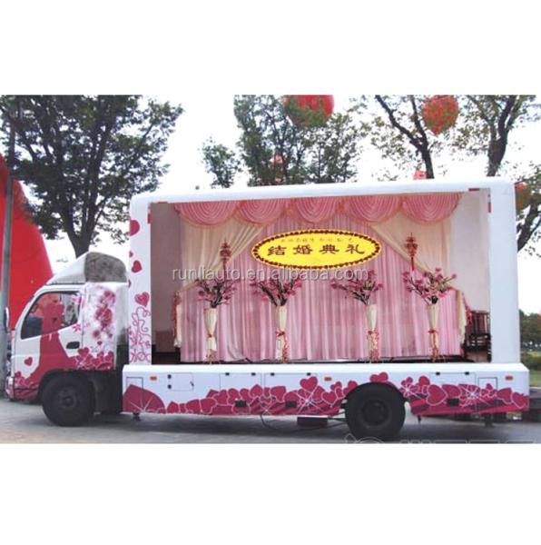 With Stage Mobile P10 Led Advertising Car Billboard Truck for Sale