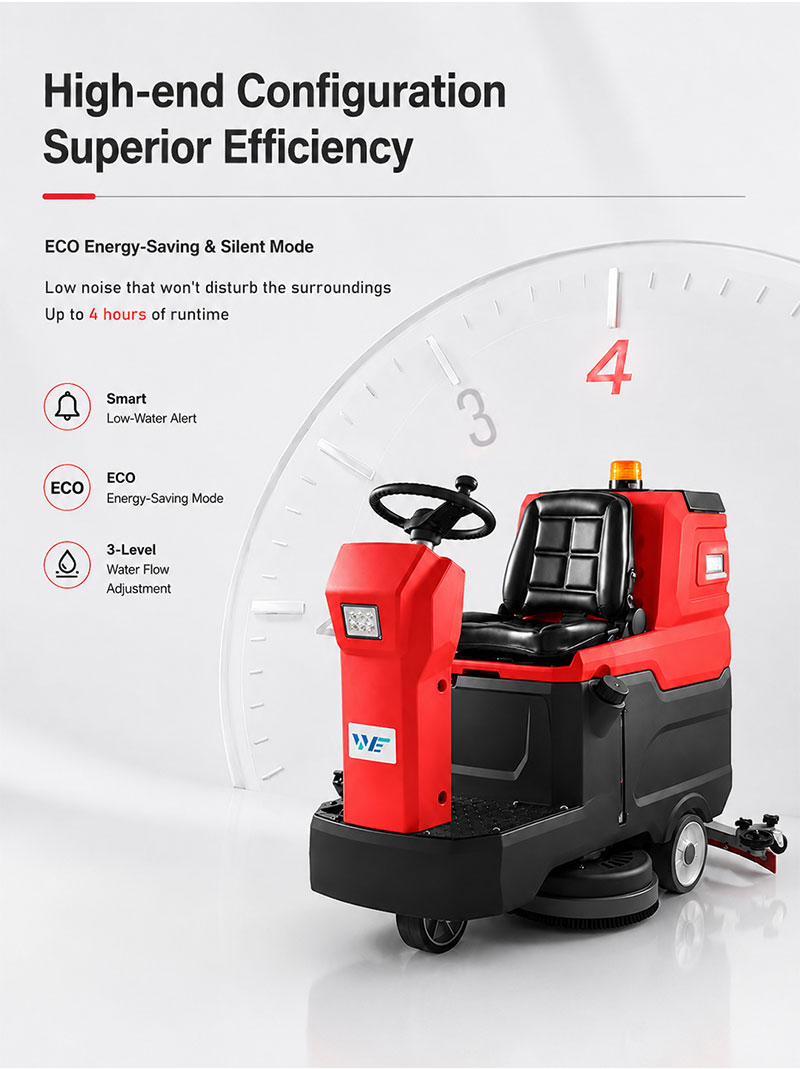 2026 New Style Concrete Warehouse Mop Cleaning Machine Automatic Micro Driving Ride on Floor Scrubber Machine