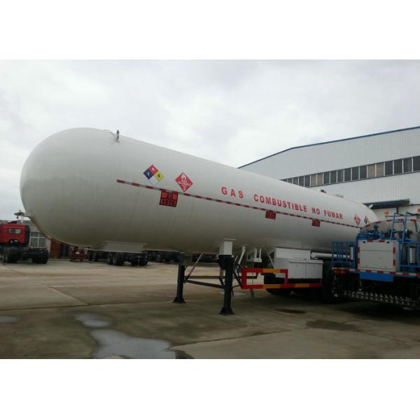 50 m3 Tank Semi Trailer For Liquid Petrol Gas , Butane , Propane Transport