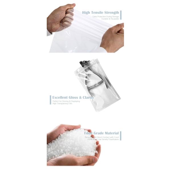 Compostable Eco Bio Reclosable Biodegradable LDPE Zipper Storage Plastic Poly Bags For Jewelry, Pills, Accessories