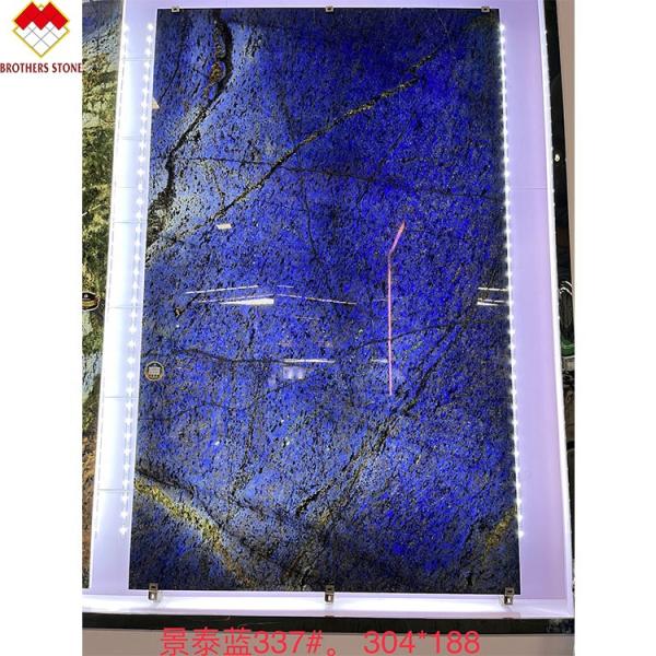 Modern Design Luxury Elegant Brazil Dream Sapphire Blue Stone Backlit Labradorite Blue Granite