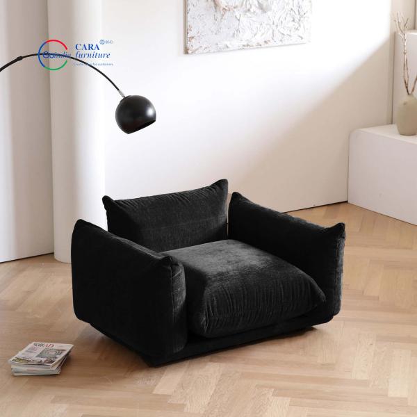 Popular Product One Seat Arm Sofa Removable Nordic Velvet Modern Single Sofa Chair