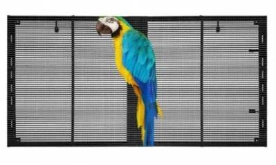 Advertisement Full Color Transparent LED Display , Clear led video screen 3mx2m