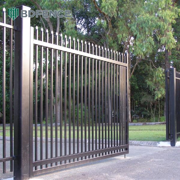 Galvanized Steel Security Fence Tubular Panels for Commercial Industrial Factory Boundary Protection System