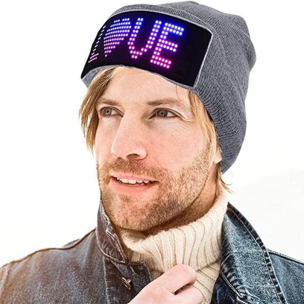 Bluetooth Programmable Display Screen Light Up Cap APP DIY