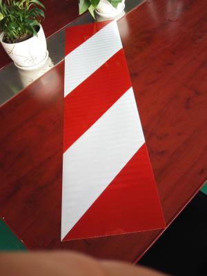 Red And White Chevron Right / Left Vehicle Reflective Tape Weather Resistant