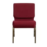 Chaises d'église rouges en tissu