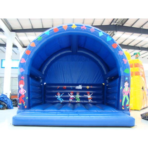 Sky Blue Waterproof Inflatable Bouncy Castle for Kids Shopping Mall Air Jumping