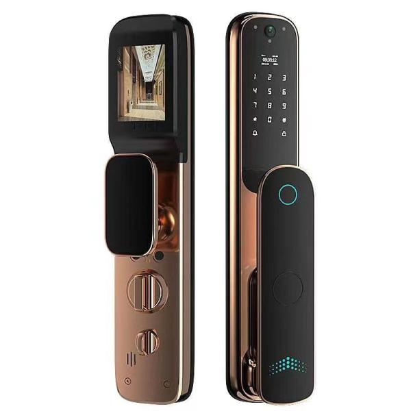 Aluminum Alloy Smart Camera Door Lock Face Recognition Door Camera Lock With Key