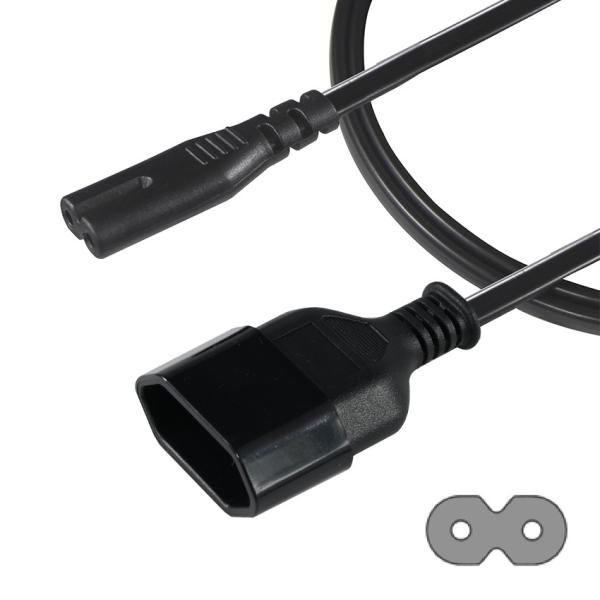 EU 2Pin 女性からC7電源コード 6ft 10A 250V