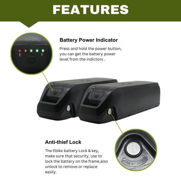 15Ah 36V Electric Bicycle Battery Replacement E Bike Lithium Battery 6000 Cycles