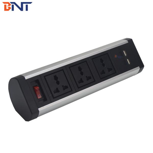 clamp on office desk furniture power outlet with usb port