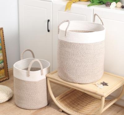 Decorative Custom Woven Cotton Rope Laundry Toys Candy Storage Fabric Container Wholesale Spa Gift Baskets Organizer