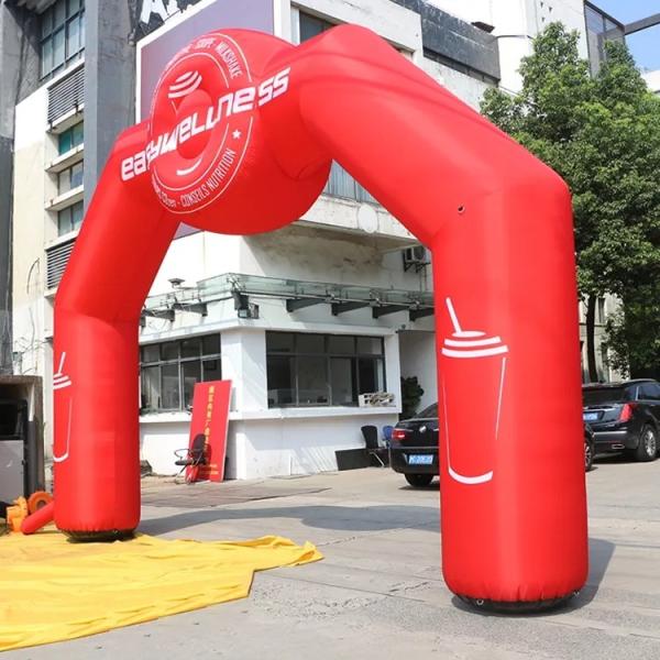 Arco de entrada exterior Arco inflável de corrida de início de linha de chegada Arco inflável para evento publicitário