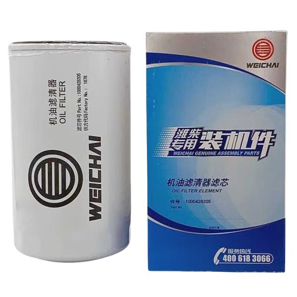 WEICHAI High Quality New Oil Filter  for WP12/WP13 ENGINE Replacement 1000428205 612630010239 JX1016 1000428205A 60327523
