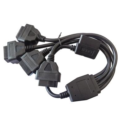 Obd2 o cabo diagnóstico preto prático, Elm327 transfere o cabo diagnóstico do Obd para a bicicleta