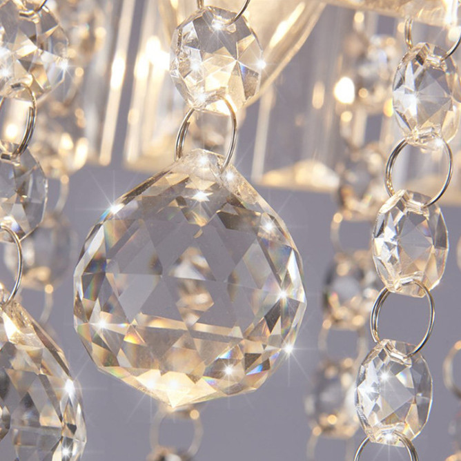 JYLIGHTING Модем Luxury LED Crystal Chandelier K9 Led Круглые потолочные фонари Прохожие фонари с хромовой золотой отделкой Внутри