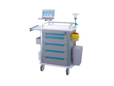 Trole médico com as rodas centrais do mudo do fechamento do escaninho diversos do carro