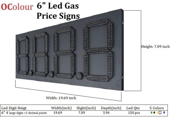 La coutume 3D a mené des signes de station service, affichage de message de LED grand imperméabilisent