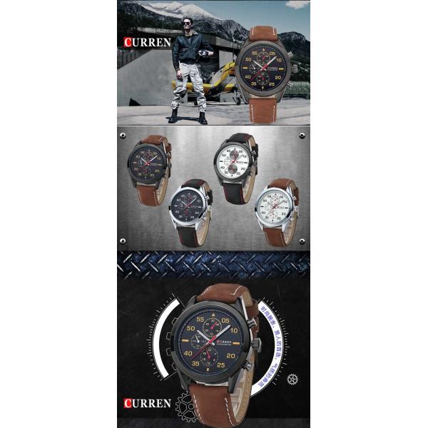 Brown Leather Watch Vintage Watches Man Business Watch Quartz Analog Watch Sports Watches