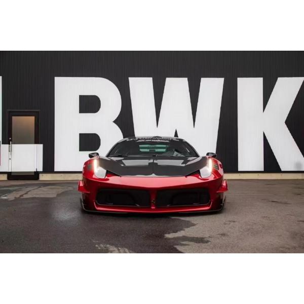 458 Ferrari Body Kit LB Style Front And Rear Bumper 2011 - 2014 Hood Spoiler For Car
