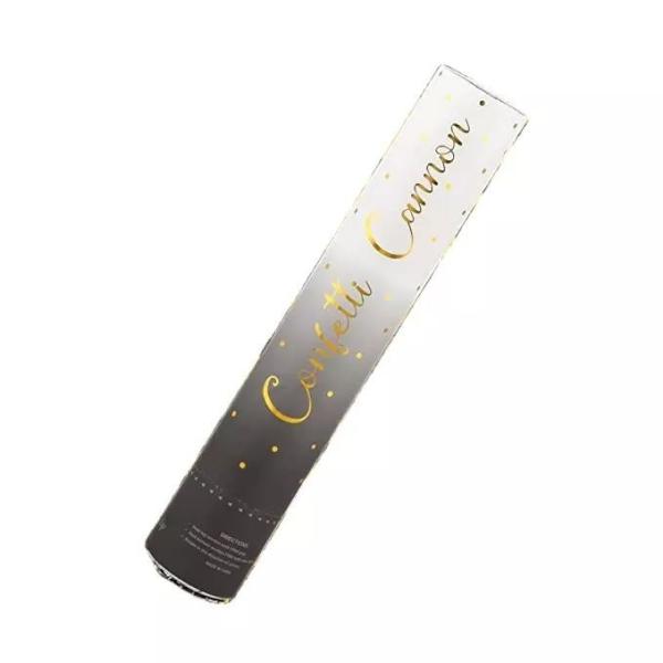 Wholesale New design Black and White Gradient Tube Gold Foil Shells party popper for festival celebration