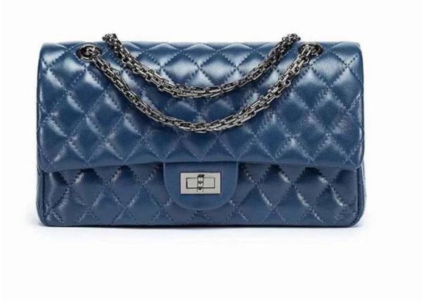Classic Genuine Leather Flap Bag , Double Use Cross Body Quilted Chain Bag