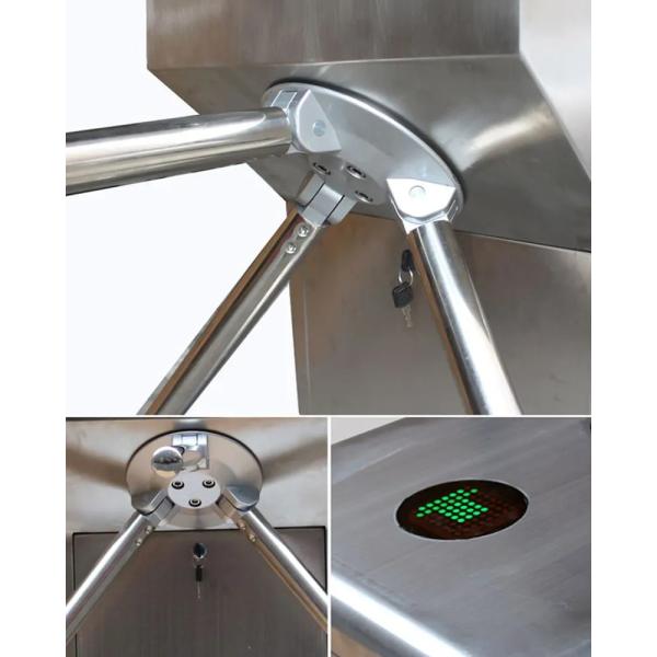 Double Tripod Turnstile Gate Dual Lane Stainless Steel Mechanical Access Control