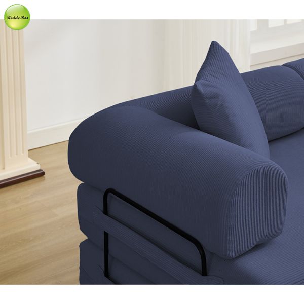 Multiple Combinations Striped Fabric Sofa Bed For Living Room Furniture Vacuum Packed Floor Compression Sofa Bed Couch