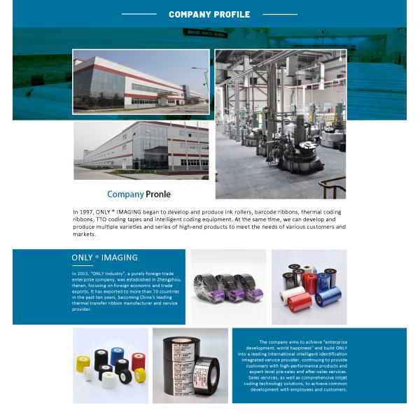 Internationally Renowned Washing Label Foil Ribbon Resin Ribbon for Printer Ribbons