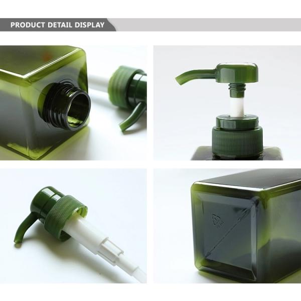 Rectangle / Square PETG Plastic Bottle Body Cream Plastic Lotion Bottles With