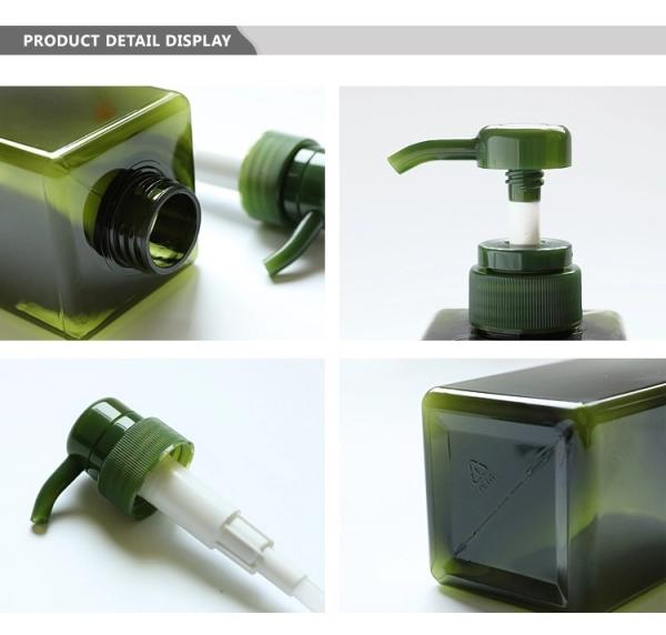 Rectangle / Square PETG Plastic Bottle Body Cream Plastic Lotion Bottles With Pump