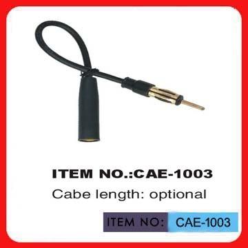 Black Car Antenna Extension Cable 12 Inch Length For Automobile Antenna