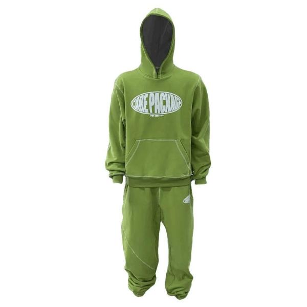                  Custom Screen Print Mens Cotton Hoodies Sweatpants 2 Pieces Sets Jogging Sweatsuit Streetwear Contrast Stitch Hooded Tracksuit             