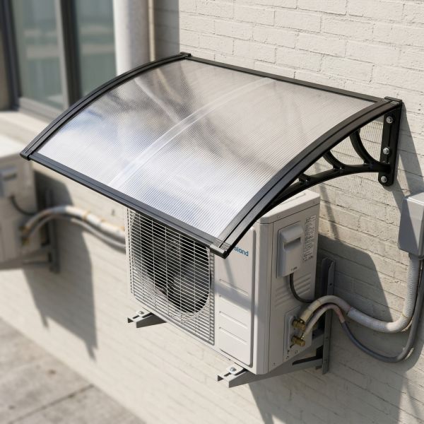 Mannual Polycarbonate Window Awning With Transparent 2.5mm Polycarbonate Solid Sheet Or 5.0mm Polycarbonate Hollow Sheet Made From PC Materials Of Board