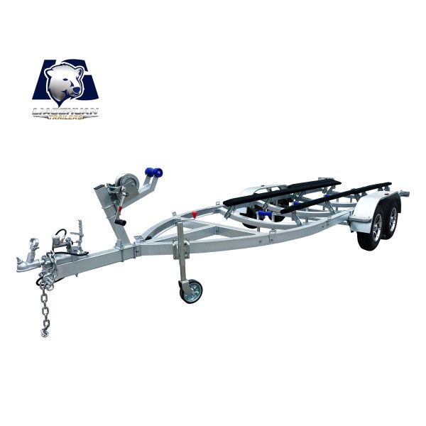 Dual-Axle Boat and Jet Ski Trailer with 2000kg ATM Capacity and Hot-Dip Galvanized Steel Construction