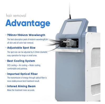 Permanent ND YAG Alexandrite Laser Machines 755nm Long Pulse For Women