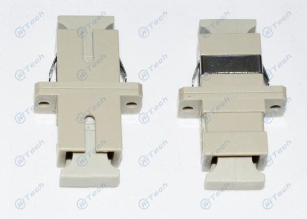 Beige Color Fiber Optic Adapter SC MM Standard Plugging Force 2-6N CE Approved