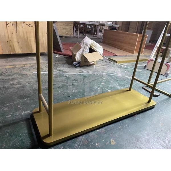 201/304 Steel Electroplated Clothing Shop Display Furniture Racks T5 Lighting