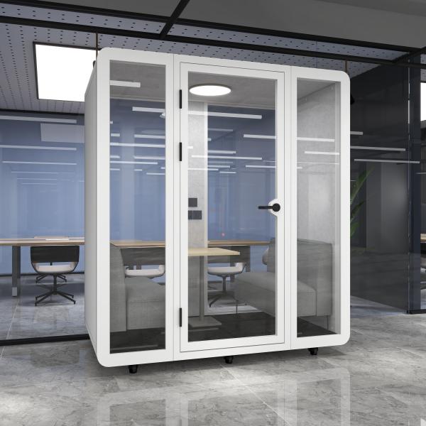 Cabina acústica insonorizada de troncos, casas prefabricadas modernas, casa modular cápsula