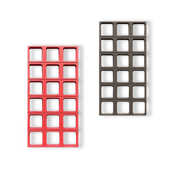 Rectangle Grid 3D Polyurethane Faux Stone Wall Panel Foam Board Easy Install For Corridor