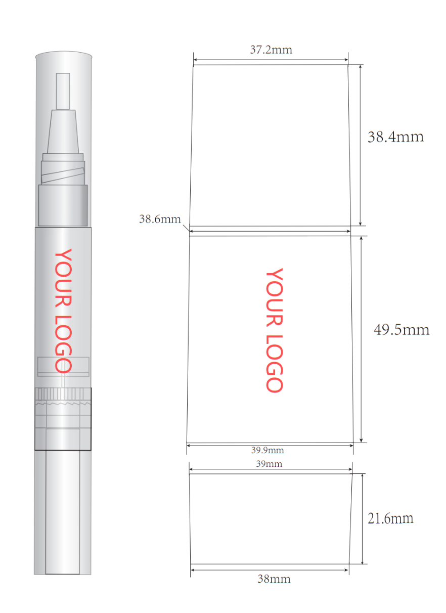 3ml Cuticle Oil Pen Twist Tube Ready Stock Custom Logo OEM ODM