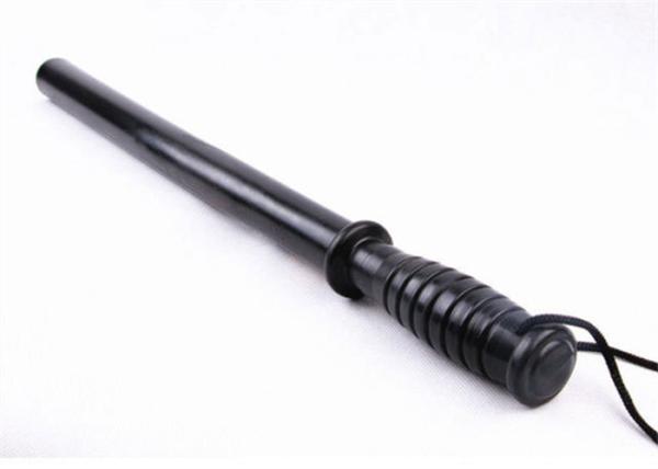 Black Steel Batons And Nightsticks Easy To Grip Onto With Press Button