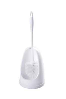 Semi Enclosed 12.5x12x40cm Strong Bristles Toilet Bowl Brush And Caddy