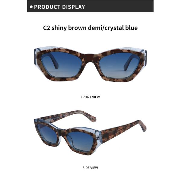 Винтажные квадратные солнечные очки ацетата, солнечные очки авиатора плоских людей 70s