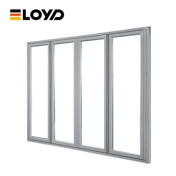 Lowes Glass Front Alumínio Bifold Doors Exterior Deslizante Com fechaduras