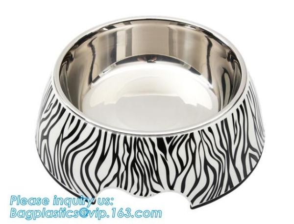 Lovely Personalized portable pet dog food water bowl ceramic plastic, Plastic pet bowl /PP pet dish for dog /food pail f