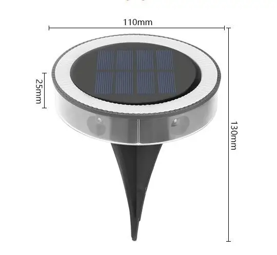 Outdoor Solar Stair Step Deck Lighting with 90lm/w Efficiency Led Round Ground Lights