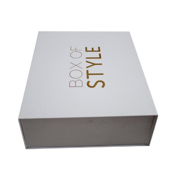 ISO 9001 White Cardboard Foldable Magnetic Rigid Gift Box